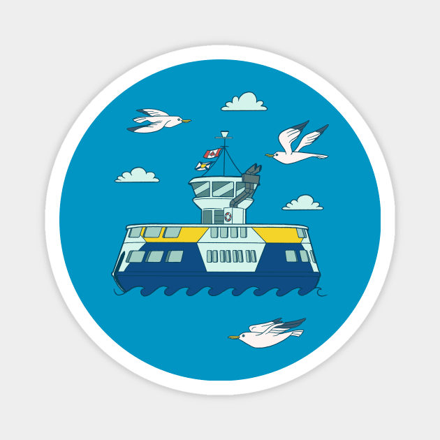 Halifax Ferry Magnet by Carabara Designs